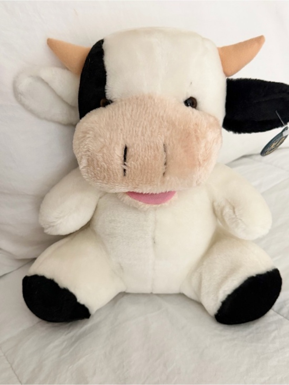 Vintage King Plush Muffled Holstein Cow Plush Stuffed Animal 90s Y2K